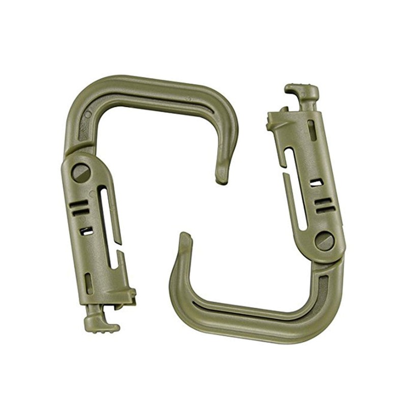 Hikeen D Ring Grim Lock Multi-Purpose D-Shaped Key Ring (10