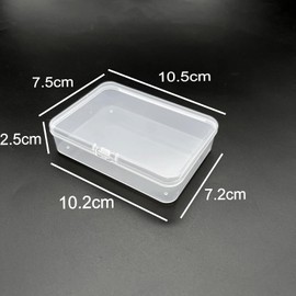 JZK 10.2 x 7.2 x 2.5 cm, 4 x Playing Cards Deck Holder Case Box Container Small Transparent Plastic Storage Box for Trading Cards, Sports Cards, Poker Cards, Board Playing Cards