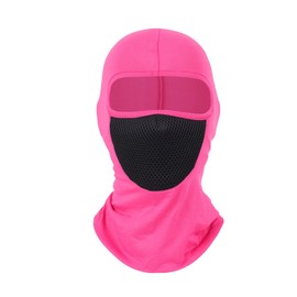 Trifong Full Face Mask, Face Cover, Balaclava, Bike Mask, For Summer, Breathable, Anti-Bleach, Sweat Absorbent, Thin, Balaclava, Quick Drying, Bicycle, Mountain Climbing, UV Reduction, Rose Red