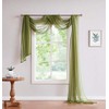 LinenZone Sage Window Scarf Valance in 216 Inch Size. Use