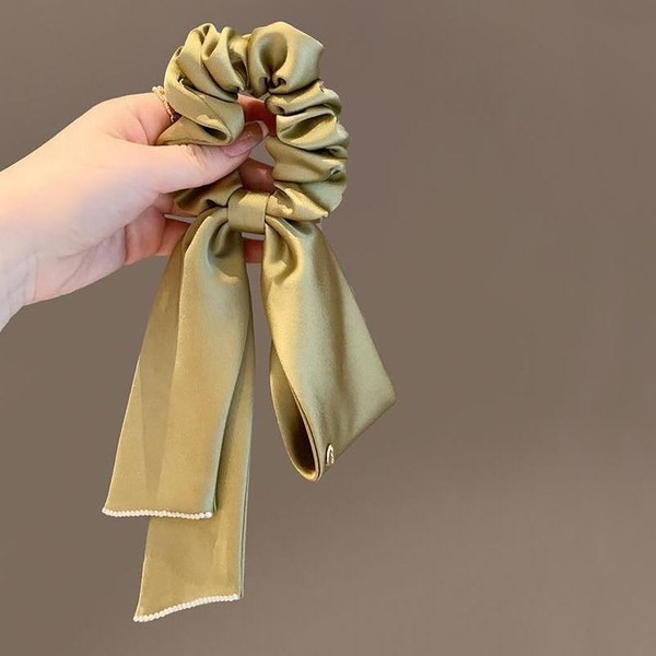 TUCEWP Scarf Scrunchies for Women Girls Green French Knotted Hair