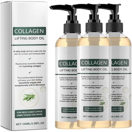 Aceite Corporal Lifting Con Colágeno Para Reafirmar Y Estirar La Piel, Hidratante Antiarrugas Para Piel Flácida Y Con Estrías, Aceite Hidratante Para Cuello, Pecho, Escote Y Muslos (3PC)