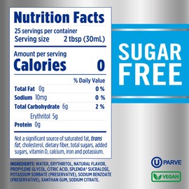 Splenda Coffee Syrup, French Vanilla, Sugar Free, Flavored Liquid Syrups for Drinks, 750 ml Bottle