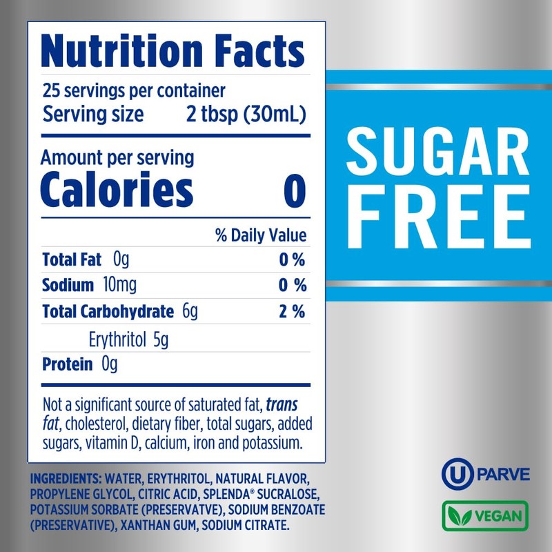 Splenda Coffee Syrup, French Vanilla, Sugar Free, Flavored Liquid Syrups