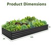ZUNUDA Galvanized Raised Garden Bed,2 Pcs 10×3×1FT Metal Planting Box