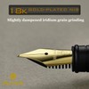 MCNTEIK Matte Black Forest Fountain Pen, 18K Gilded Nib (Medium),