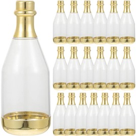 STOBOK 20pcs Champagne Candy Bottle Container Golden Clear Champagne Bottle Wedding Candy Box Plastic Champagne Bottles Champagne Bottle Favor Containers Party Gift Box