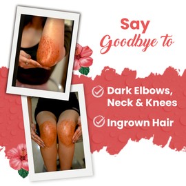 WildOak Exfoliating Body Scrub | Lightens Dark Area Like Neck & Elbows | Smoothen Bumpy Legs & Hands | Remove Dead Skin | Enriched with Sandalwood, Hibiscus Powder & Pearl Paste | 3.52 oz