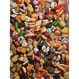 5 oz Mix Flat Back Food DIY Craft Charms For Jewelry-Hair Ties-Magnets & More