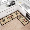 Ideasonna Farmhouse Kitchen Rugs Sets of 2 Decor Brown Country