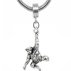 Sexy Sparkles Monkey Bead Charm Dangle for snake Chain charm Bracelet