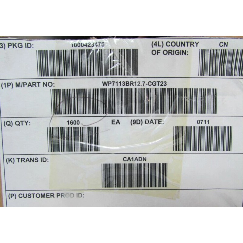 KingBright Lot 10 KingBright Mounted Yellow LEDs WP7113BR12.7-C