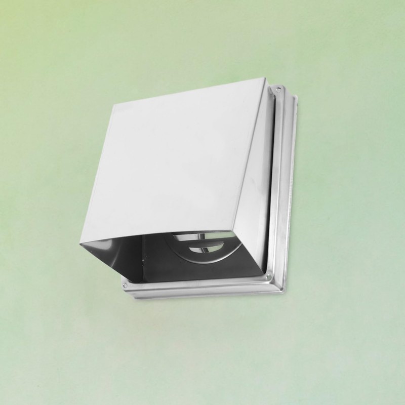 TEHAUX Stainless Steel Square Exhaust Vent Cover Rainproof Design for