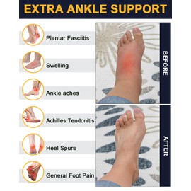 Black Compression Running Socks Women Men, Ankle Athletic Socks with Arch Support