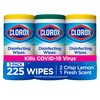 Fresh Step Clorox Disinfectant, 75 Count (Pack of 3), White,