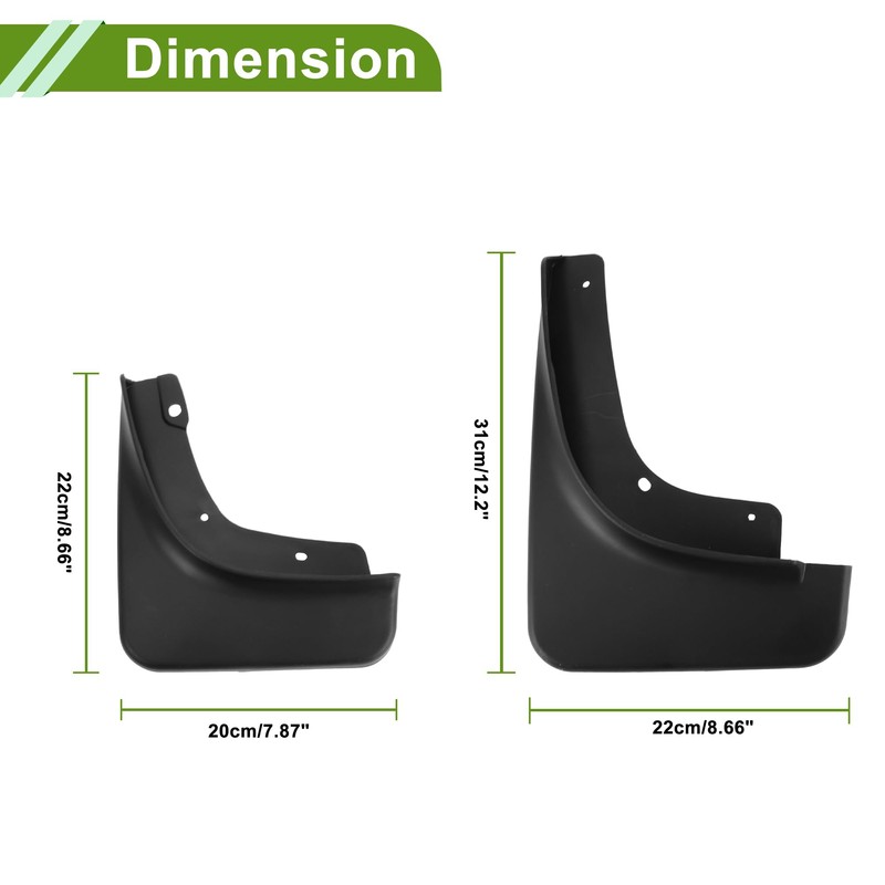 HOPESPANNER Mud Flaps Splash Guards for Jeep Compass 2.4T 2017-2020