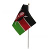 50Pcs Kenya Flag on Stick 14x21cm Mini Kenya Waving Flag