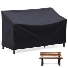 Protective Cover for Garden Bench, Garden Bench Cover, 2-Seater Bench Cover, Waterproof Polyrattan Bench Protective Cover with Ventilation Holes, for Garden Furniture, Balcony, Patio, 134 x 69 x 89 cm