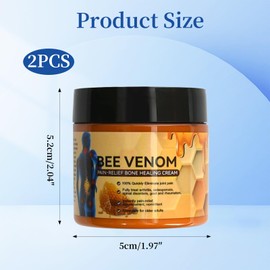 Godneei 2er-Pack Bienengiftsalbe, Bee Cream Bienengiftsalbe, Natürliche Bienengift Creme, 60 g