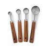 Measuring Cups and Spoons Set with Wood Handles, Premium Stainless