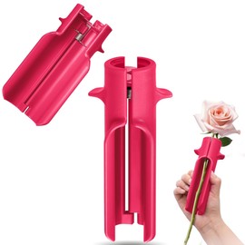LeLehome Rose Thorn Stripper Tool - Upgraded Flower Cleaner & Leaf Remover for Gardening, Floral Arrangements - Perfect for Home, Florist, Flower Shop and DIY, Red