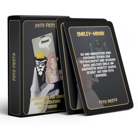 e-Row Photo Fiesta - Ultimate Photo Party Card Game with Many Fun & Memorable Tasks for the Hottest Party - 55 Cards (Photo Edition)