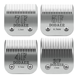 7F/5F/4F/3F Ceramic Blades for Dog Hair Trimmers, Compatible with Moser 45-50/Heiniger/Andis/Oster A5/Wahl KM10 Series, Cutting Length 1/8 Inch (3.2 mm) to 1/2 Inch (13 mm)