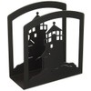 Village Wrought Iron 6 Inch Loon Napkin Holder, Black