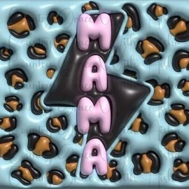 Handmade 20oz Skinny Tumbler Sublimation Transfer Mama Animal Print Ready To Press