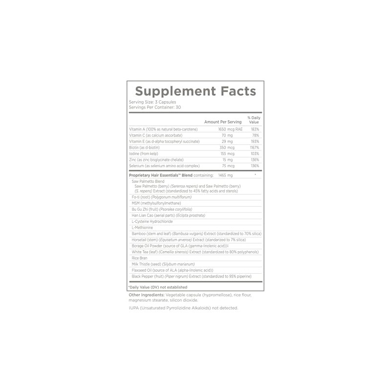 Natural Wellbeing Hair Essentials - Supports Healthy Hair with Saw