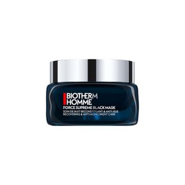 Biotherm Homme Force Supreme Black Mask Night Cream, Black Face Mask with Algae Extract, Nourishing Anti-Ageing Mask for Men, for Revitalised Skin, 50 ml
