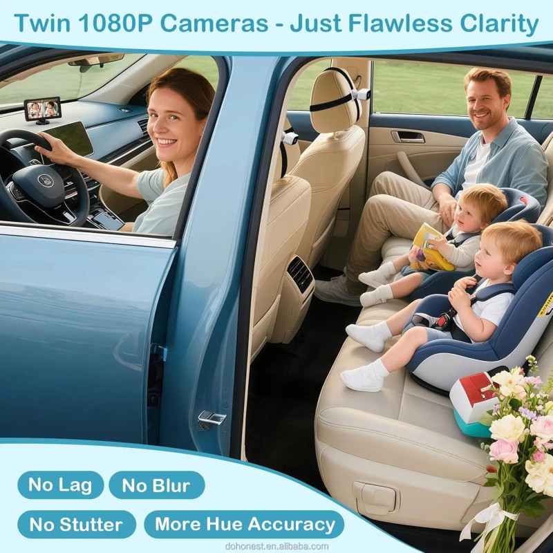 4.3 Inches Backup Camera Plug and Play: Waterproof clear Night