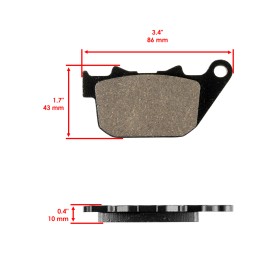 Caltric Rear Brake Pads for Harley Davidson XR 1200 XR1200 Sportster X 2009-2012
