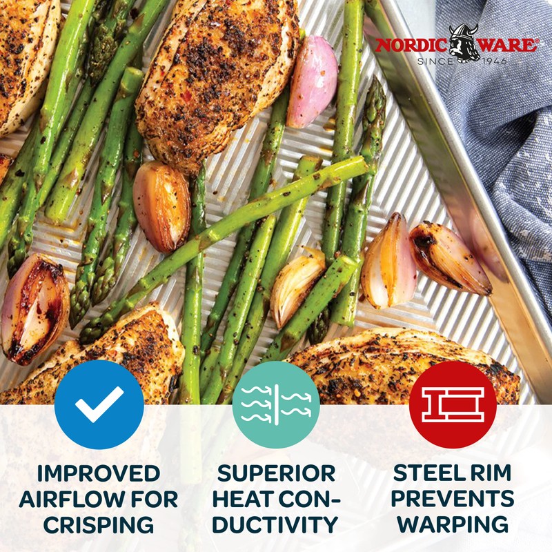 Nordic Ware Prism Half Sheet, Metallic