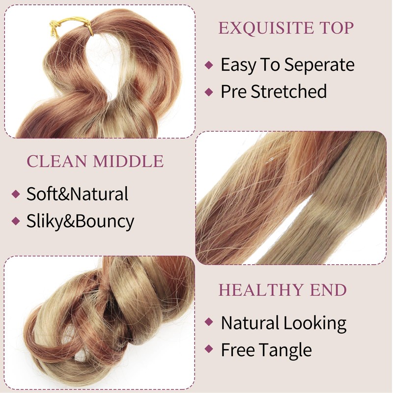 SUYIAPIY French Curl Braiding Hair Pre Stretched Bouncy Braiding Hair-