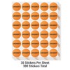 Urgent Labels (1.5 inch, Circle Dot - 300 Labels) Clear