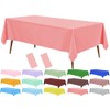 Pastel Pink Plastic Table Cloth, 2 Pack Pastel Pink Disposable