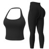 JN JANPRINT Gym Sets for Women 2 Piece Backless Sports