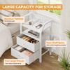 HLDIRECT Nightstand with Charging Station, USB Ports and AC Outlets,