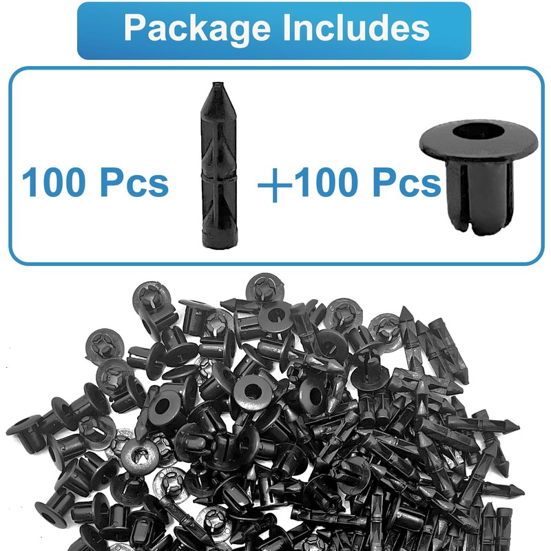 CSMATEYEAH 100 Pcs Retainer Bumper Push Rivet Pins Compatible with