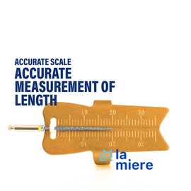 LA MIERE Endo Measuring Ring, Aluminium Endodontic File Ruler Dental Root Canal Measurement Instrument, Rose Gold