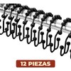 Mebix TRD Kit De 12 Ganchos para Cortinas de baño