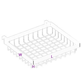 PUSDON Over Sink Dish Drying Rack Accessory Stainless Steel Parts for DIY or Replace Purpose Repair Use (White, Big Fruit & Vegetable Basket)