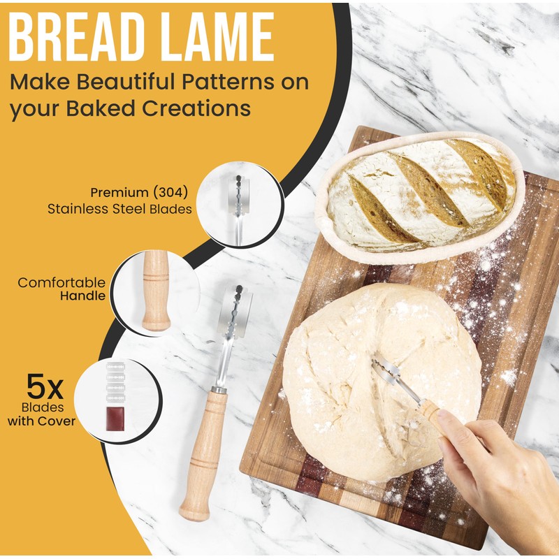 Complete Sourdough Bread Proofing Set–Premium 9” Round and 10” Oval