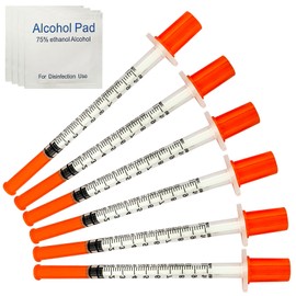 20 pcs1ml Dispensing Measuring Tool + Alcohol Wipes, Plastic Multiple Uses Measuring Tools, Individually Wrapped (20 Units + 20 Wipes)