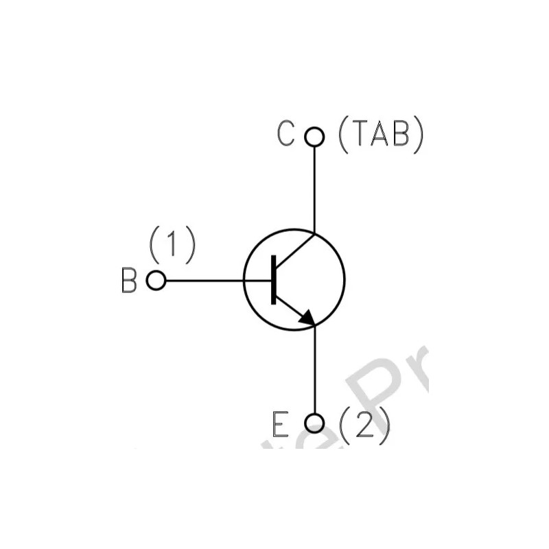 ST 2N3055 NPN Power Transistor ST Ic=15A(max) hFE=20-70 Vbe=1.8Vmax US