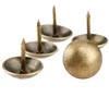 dophee 100Pcs 9x9mm Antique Brass Upholstery Nail, Tiny Decorative Upholstery
