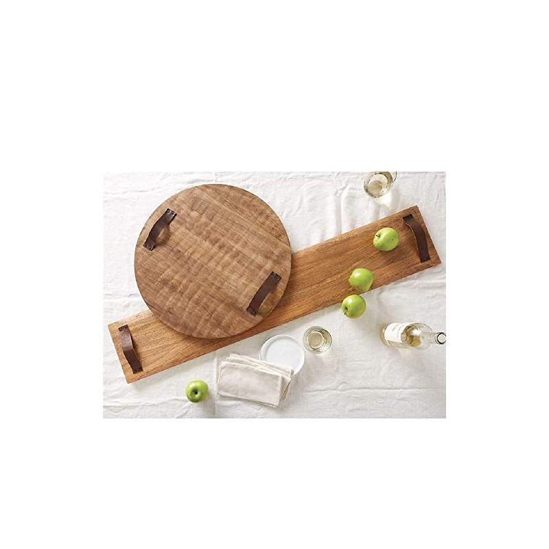 Mud Pie Long Oversized Wood Board 8" x 42", Brown