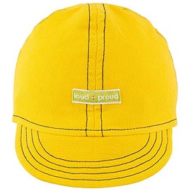 loud + proud Unisex Baby Cap Ribbed Structure Organic Cotton GOTS Certified Cap, Yellow (Honey Hon)