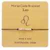 Morse Leo Morse Code Adjustable Bracelet Astrology